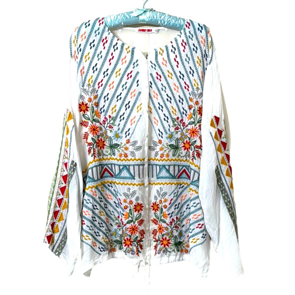 Johnny Was Ezra Blouse Size XXL